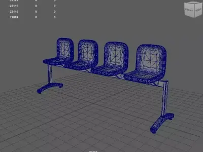 Waiting chair 02  3D model