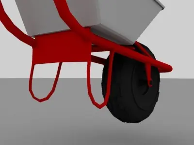 Wheelbarrow Free low-poly 3D model by Leanshu