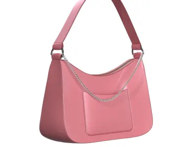 Pink Satin Tote Bag 3D model