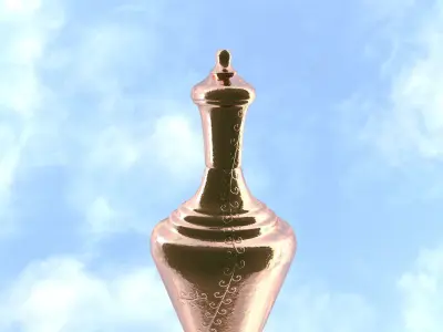 Copper Pitcher Low-poly 3D model