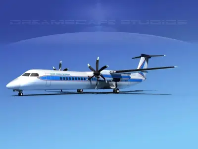 Dehaviland DHC-8 400 Gulf Coast 3D model