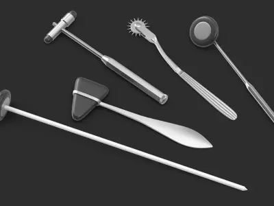 Neurological Hammer Set 3D Model 
