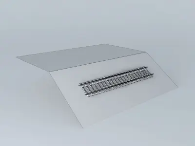 Rail Track Straight Concrete Sleepers Free 3D model purchase