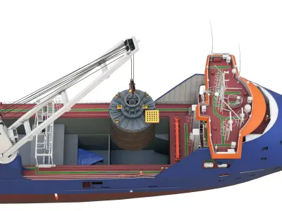 MULTIPURPOSE HEAVY LIFT FREIGHT SHIP 3D model