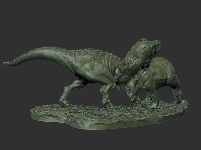 Dinosaur Diorama Free 3D print model