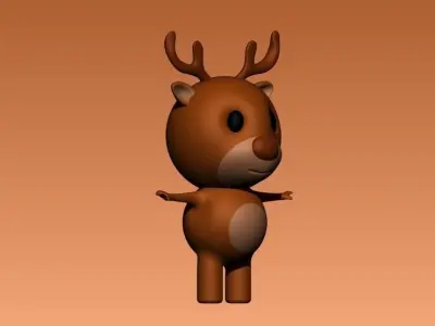 Cartoon Deer 3D model purchase