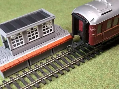 Single Edge Platform Underpass3 1-87 FDM color 3D print model
