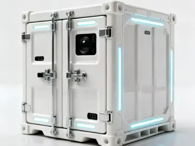 Realistic Sci-Fi Cargo Container 3D Model Low-poly 3D model purchase