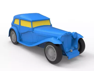 MG TC 1945 Classic Car 3D print model