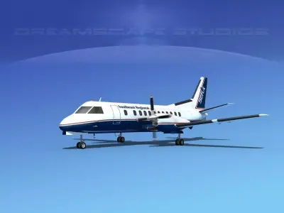 SAAB SF340 Southeast Regional 3D model