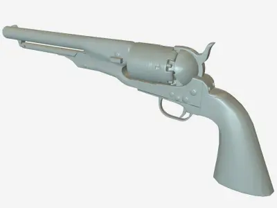 PIETTA HAND GUN - Colt 44 1869  Low-poly 3D model