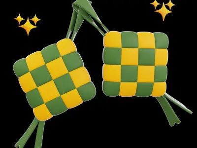 RAMADHAN ICON 3D SET 3D model