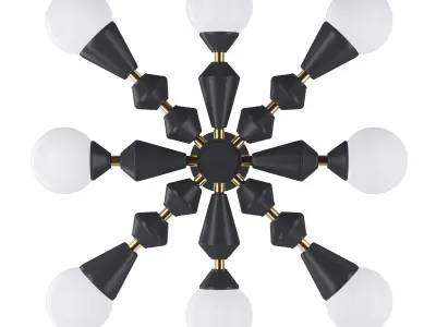 Chandelier Stella dome V8 SKU 6007 Free 3D model