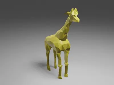Geometric Giraffe Low-poly 3D model