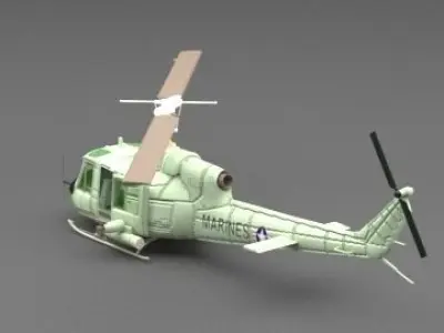 helicopter military 3D model from CGTrader