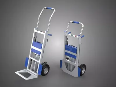 POWERED ELECTRIC MOTOR HAND TRUCK DOLLY HANDTRUCK STAIR CLIMBING 3D model