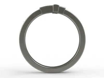 Antique Plain Cross Ring 3D print model