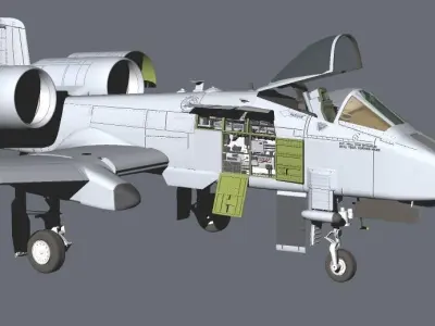 USAF Fairchild Republic A-10C Thunderbolt II Warthog 3D model
