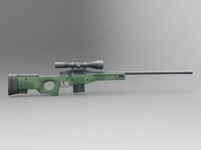 AWP Low Poly Mobile Game Ready model Low-poly 3D model