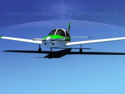 Piper Warrior II 3D model 14