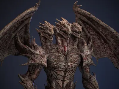 Draconid 1 Low-poly 3D model
