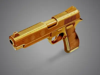 Golden Gun 3D model