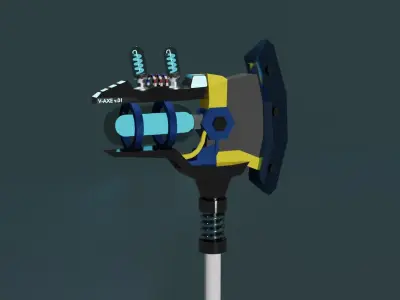 V-Axe Sci-Fi weapon ver gamma ready Free 3D model