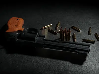 DRAKO 44 Semi Automatic Pistol Low-poly 3D model