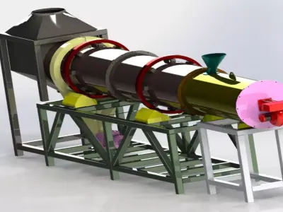 vermiculite blast furnace and heat generator  3D model