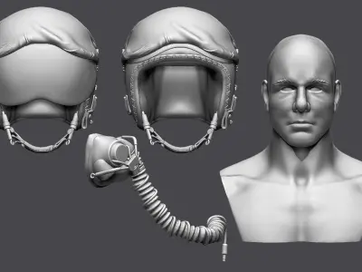 Flighter Pilot Helmet RAF Tornado 3D print model