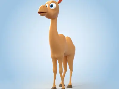 Camel cartoon 3D model
