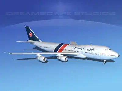 Boeing 747-100 Flying Tigers 2 3D model