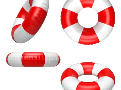 Lifebuoy polygon 3D model