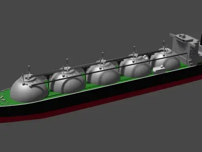 LNG Ship Low-poly 3D model