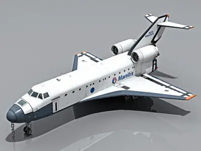 Space Shuttle Atlantis Low-poly 3D model
