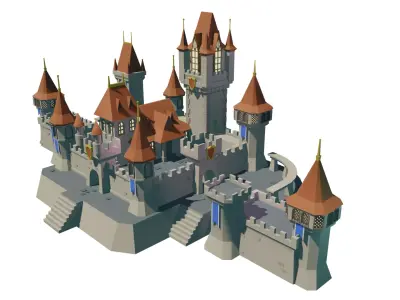 Cartoon Castle 3D model