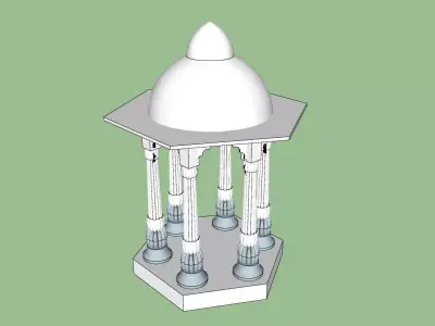 indian chatri  Low-poly 3D model