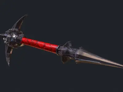 Classic Whip Vampire Killer Low-poly 3D model