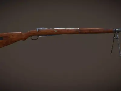 Gewehr wooden rifle 3D model
