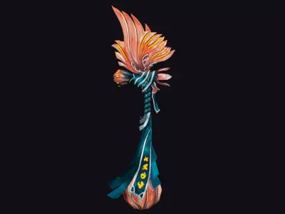 Magic Wand Rod Stick Fairy Staff Scepter Inventory Item Low-poly 3D model get