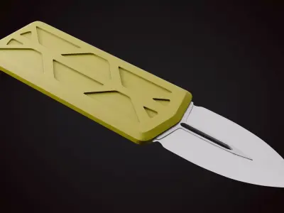 Knife 2 D Low-poly 3D model