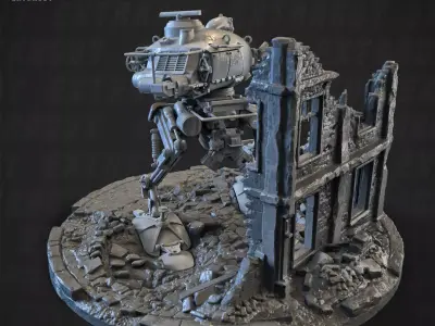 Chicken Panzer Recon Static Set 32mm 3D print model