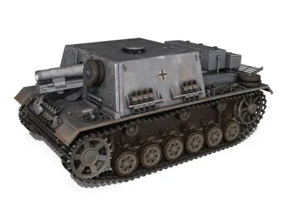 Self-propelled heavy Infantry Gun - StuIG 33B 3D model