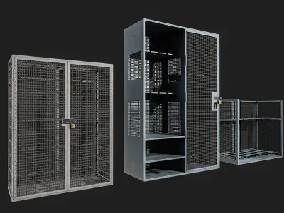 Military Locker and Gun Storage  Pack Low-poly 3D model
