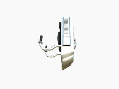 Jetpack F05 White Aluminum - SciFi Character Design Low-poly 3D model