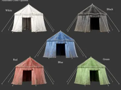 Medieval Collection Common Tents 3D Model Pack