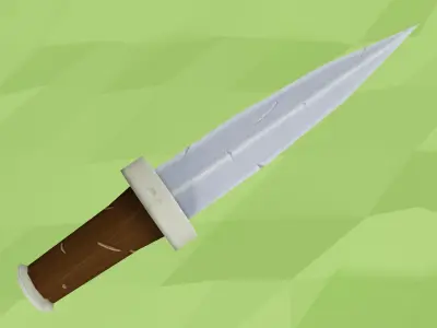 Cartoon Dagger Free low-poly 3D model