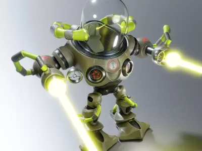 army robot 3D model purchase