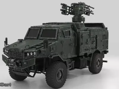 SPZR Poprad Anti-Aircraft Missile System 3D print model