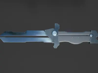 Knife samurai sword Low-poly 3D model purchase